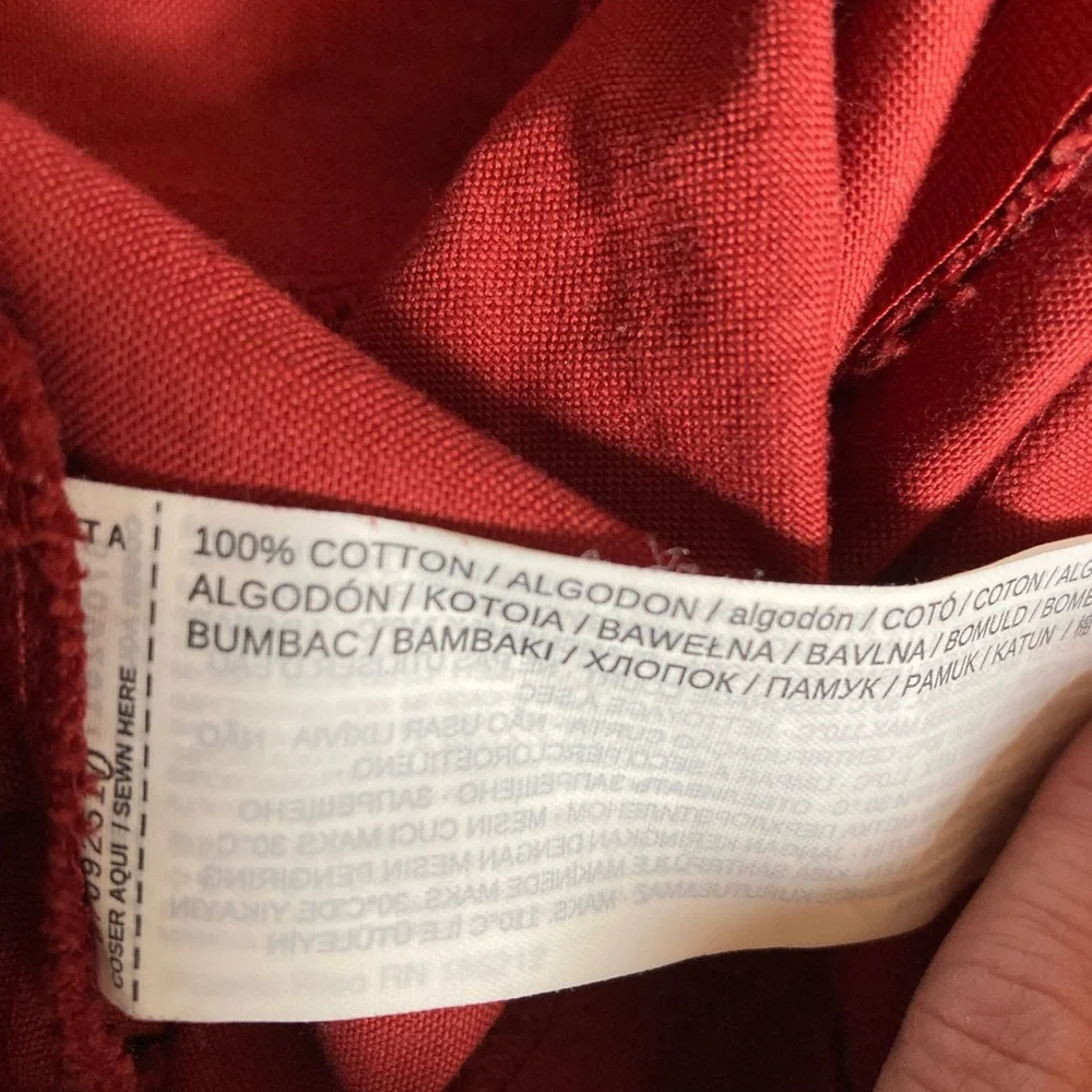 MNG Romper Jumpsuit Short Sleeve V Neck Rust Red sz XSmall - Picture 5 of 7